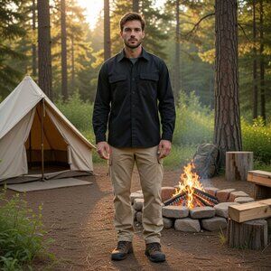 5.11 Tactical Men's Black Long Sleeve Utility‎ Shirt, Size XL